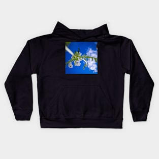 View of the sky from a plant's point of view Kids Hoodie